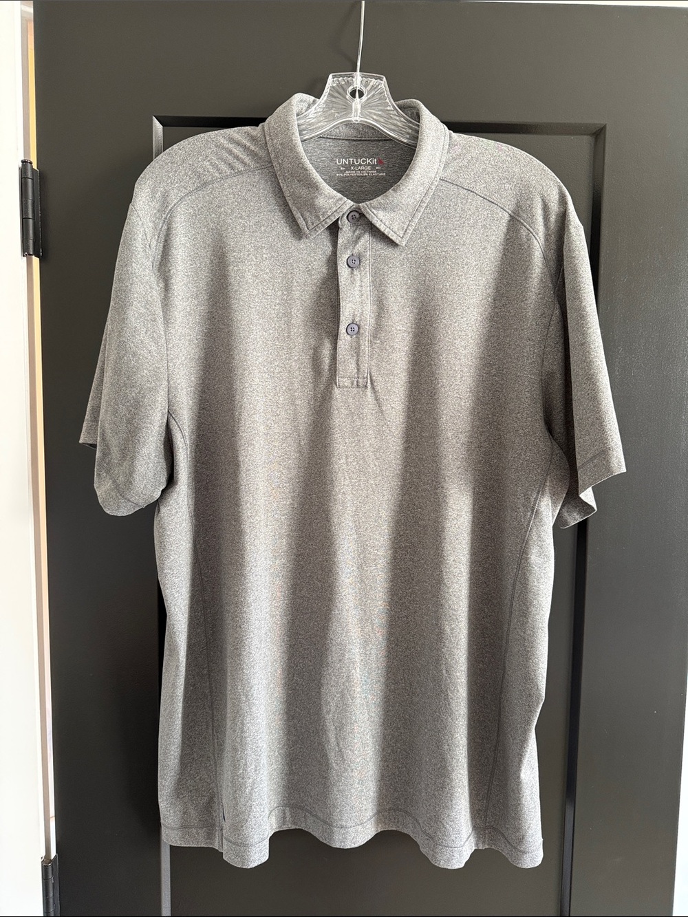 UNTUCKit Men’s Gray Heather Performance Polo